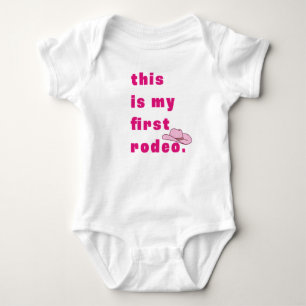 Das ist mein erstes Rodeo in Rosa Baby Strampler
