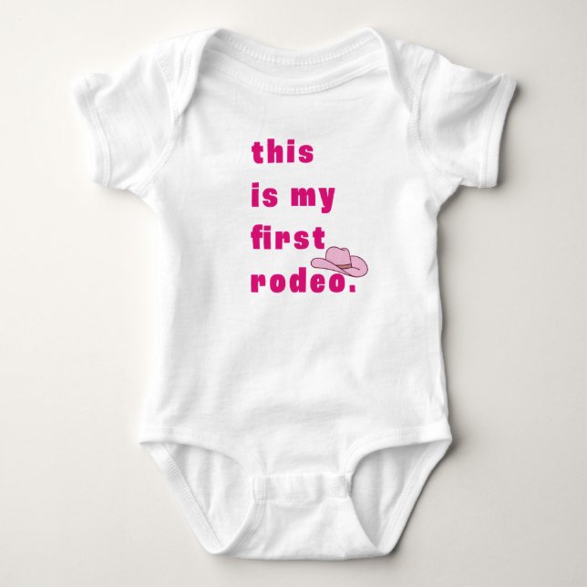 Das ist mein erstes Rodeo in Rosa Baby Strampler (Vorderseite)