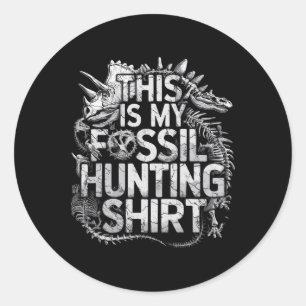 Das ist mein Fossilienjagd-Shirt Funny Paleontolog Runder Aufkleber