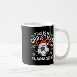 Das ist mein Fußball-Weihnachten-Pyjama-Shirt Spor Kaffeetasse