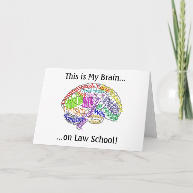 Das ist mein Gehirn...Law School Karte (Vorderseite)