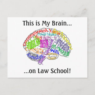 Das ist mein Gehirn...Law School Postkarte