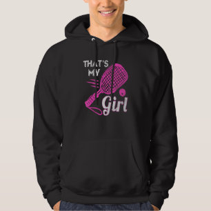 Das ist mein Girl Pink Squash Racquetball Sport Hoodie