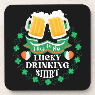 Das ist mein Glück beim Biertrinken am St. Patrick Getränkeuntersetzer