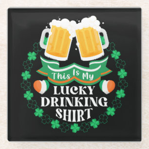 Das ist mein Glück beim Biertrinken am St. Patrick Glasuntersetzer