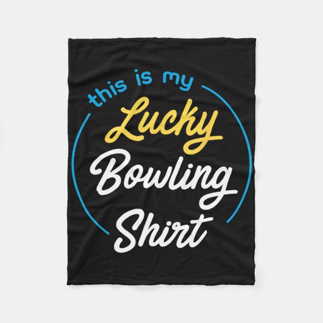 Das ist mein Glück Bowling Shirt Bowling Funny Bow Fleecedecke (Vorderseite)
