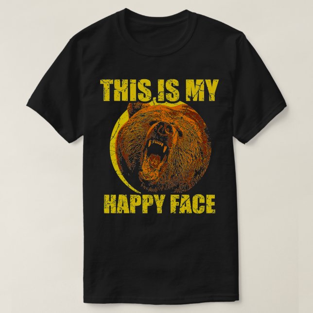 Das ist mein glücklicher Gesichtsbär, der Grizzy T-Shirt (Design vorne)