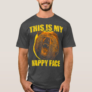 Das ist mein glücklicher Gesichtsbär, der sich gri T-Shirt