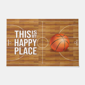 Das ist mein glücklicher Ort, Basketball-Zitate Fußmatte