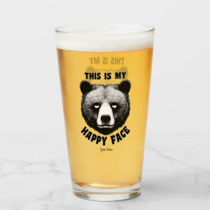 Das ist mein glückliches Gesicht - Bär Glas