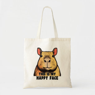 Das ist mein glückliches Gesicht - Capybara Tragetasche