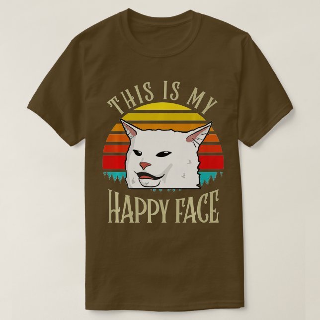 Das ist mein glückliches Gesicht, die Katze Premiu T-Shirt (Design vorne)