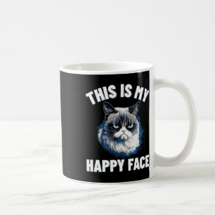 Das ist mein glückliches Gesicht - lustige Katze m Kaffeetasse