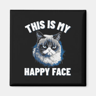 Das ist mein glückliches Gesicht - lustige Katze m Magnet