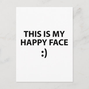 Das ist mein glückliches Gesicht Postkarte