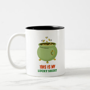 Das ist mein Glücksshirt Zweifarbige Tasse