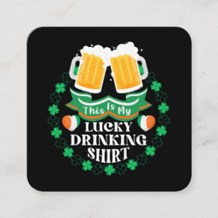 Das ist mein Glückstrunk Bier St. Patrick's Day Quadratische Visitenkarte