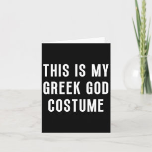 Das ist mein griechisches Halloween-Kostüm leicht Karte