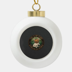 Das ist mein gruseliger Französische Bulldogge Kos Keramik Kugel-Ornament