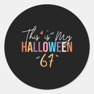 Das ist mein Halloween 67 Lustiges Six Seven Meme Runder Aufkleber