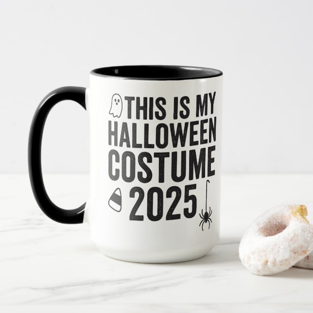 Das ist mein Halloween-Kostüm 2025 Tasse (Mit Donut)