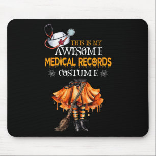 Das ist mein Halloween-Platten-Kostüm Medic Mousepad