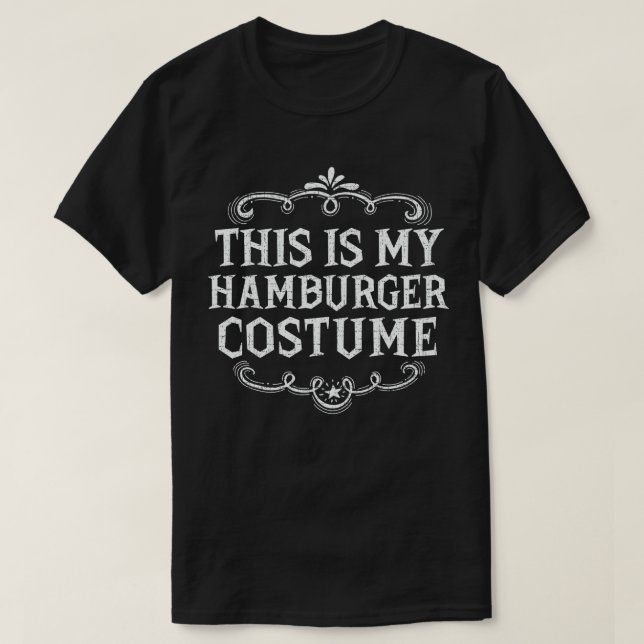 Das ist mein Hamburger Kostüm Funny Lazy Halloween T-Shirt (Design vorne)
