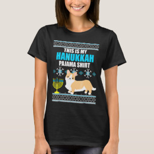 Das ist mein Hanukkah-Pyjama-Corgi-hässliches T-Sh T-Shirt