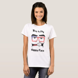 Das ist mein Happy Face Tshirt Cartoon Face