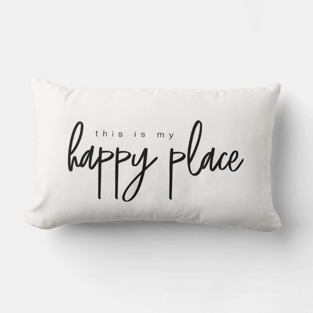 Das ist mein Happy Place Modern Typografy Simple Lendenkissen (Vorderseite)