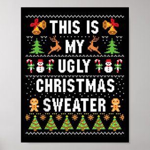 Das ist mein hässlicher Pullover Kurzer Weihnachts Poster