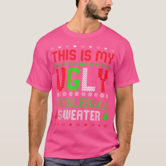 Das ist mein hässliches Pickleball Weihnachten T-Shirt