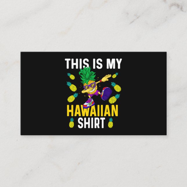 Das ist mein hawaiianisches Shirt Ananas Dabbing A Visitenkarte (Vorderseite)