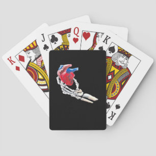 Das ist mein Herz - Skeletton Herz Hände Spielkarten
