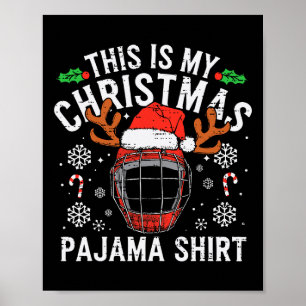 Das ist mein Hockey-Weihnachts-Pyjama-Shirt Sport Poster