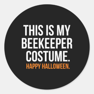 Das ist mein Imker-Kostüm, lustiger Halloween Runder Aufkleber