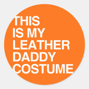 DAS IST MEIN LEDERER DADDY COSTUME RUNDER AUFKLEBER