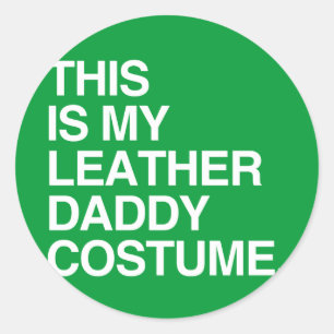 DAS IST MEIN LEDERER DADDY COSTUME RUNDER AUFKLEBER