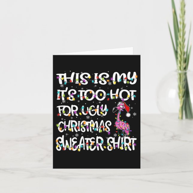 Das ist mein Lieblingslied für Flamingo Christma Karte (Vorderseite)