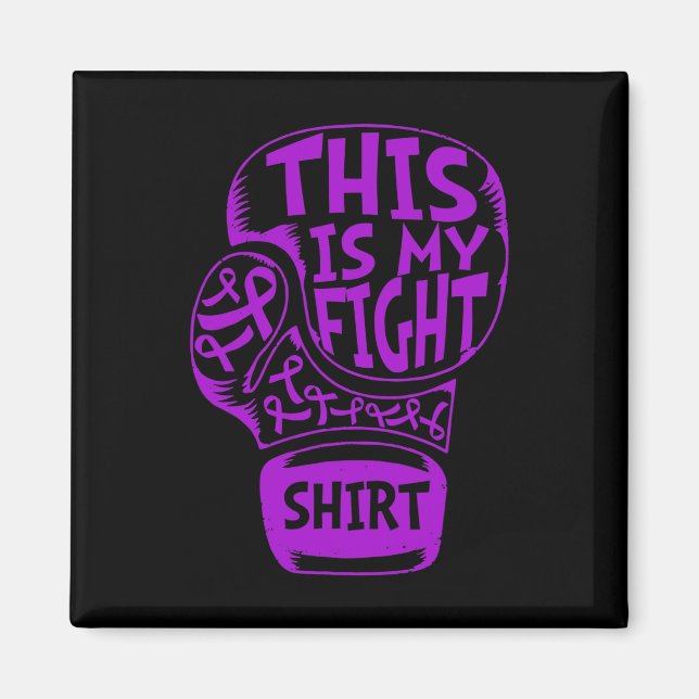Das ist mein Lila Ribbon-Handschuh gegen Fibromyal Magnet (Vorne)