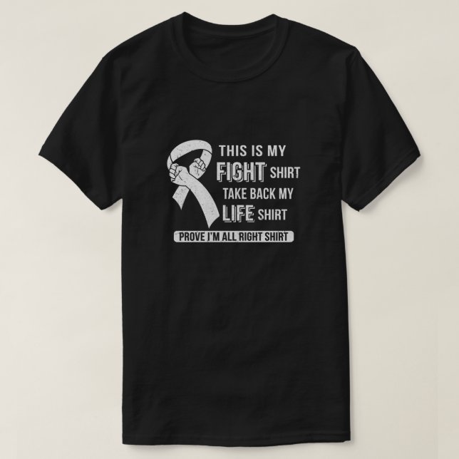 Das ist mein Lungenkrebsbewusstsein im Kampf T-Shirt (Design vorne)