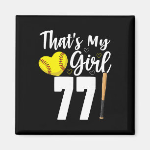 Das ist mein Mädchen Nummer #77 Softll Nummer 77  Magnet