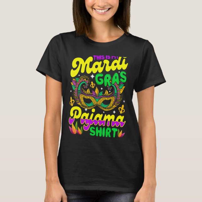 Das ist mein Mardi Gras Pajama Maske Karnivals Par T-Shirt (Vorderseite)