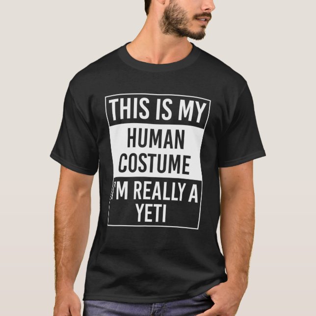 Das ist mein Mensch, ich bin wirklich YETI T-Shirt (Vorderseite)