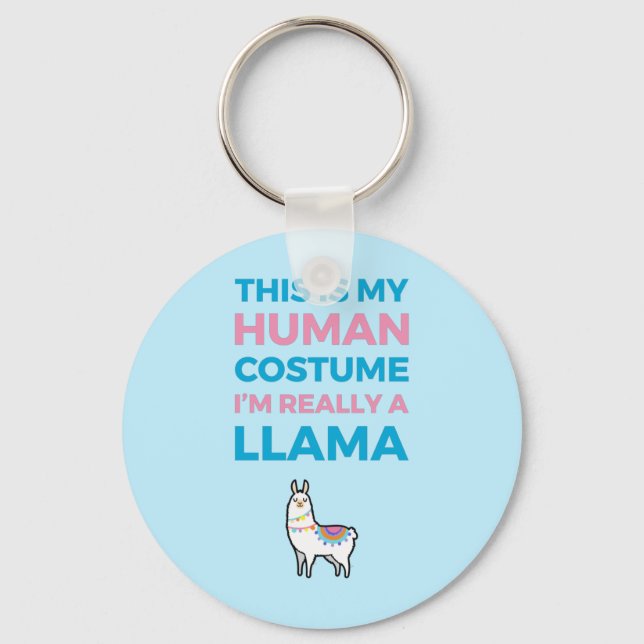 Das ist mein menschliches Kostüm - Llama Edition I Schlüsselanhänger (Vorderseite)