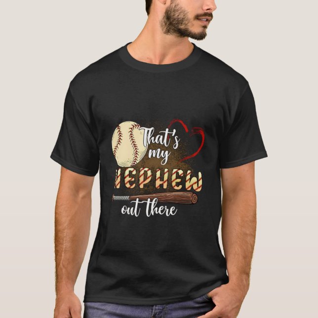 Das ist mein Nephew da draußen Baseballtante Tante T-Shirt (Vorderseite)