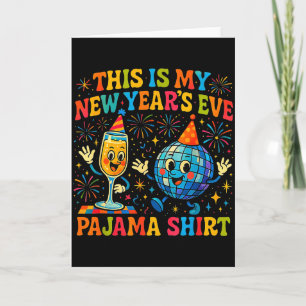 Das ist mein neues Silvester-Pyjama lustiges Retro Karte