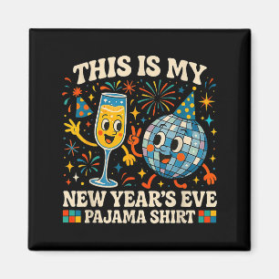 Das ist mein Neujahrs-Pyjama Lustiges Retro-Gesche Magnet