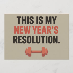 Das ist mein Neujahrsvorsatz Motivations-Fitnessst Einladung