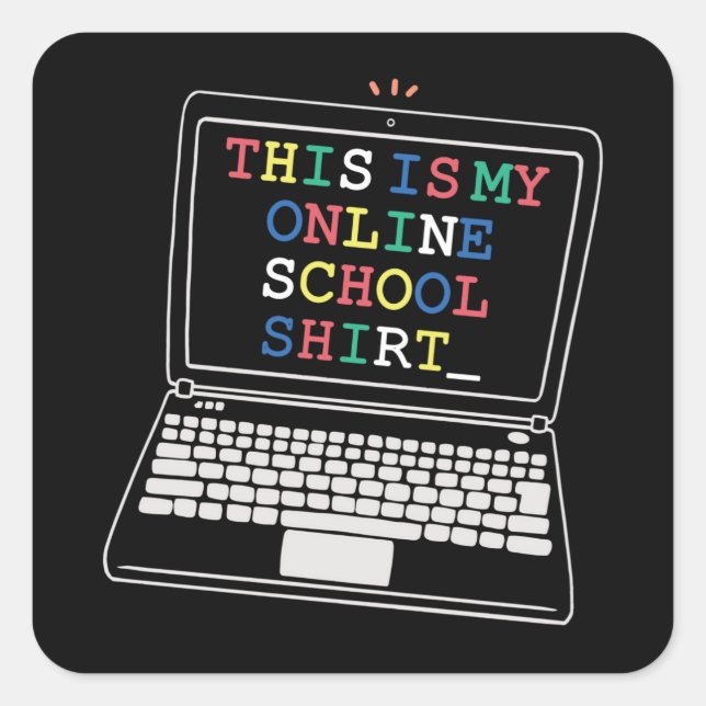 Das ist mein Online-Shirt Quadratischer Aufkleber (Vorderseite)